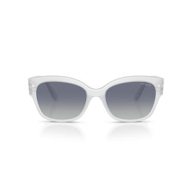 Imagem de Óculos de Sol Vogue Eyewear 0VO5638SU 32204L Tam 55 / Branco - Lentes Azul Gradiente