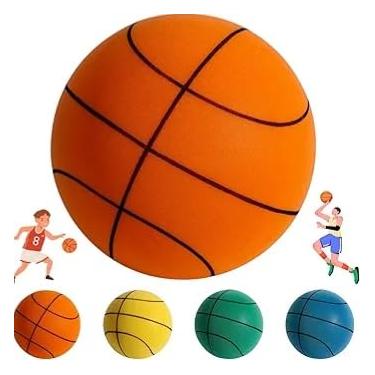Imagem de Bola de Basquete Silenciosa 2025 – Interna, Macia, Segura e Ideal para Treino em Casa, (21cm).