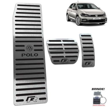 Imagem de Descanso + Pedaleira Automático Preto Polo R-Line Aço inox