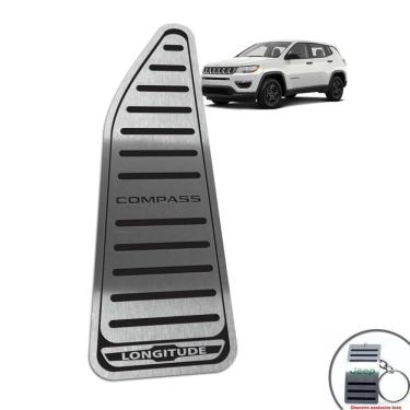 Imagem de Descanso De Pé Aço Inox Jeep Compass Longitude Preto