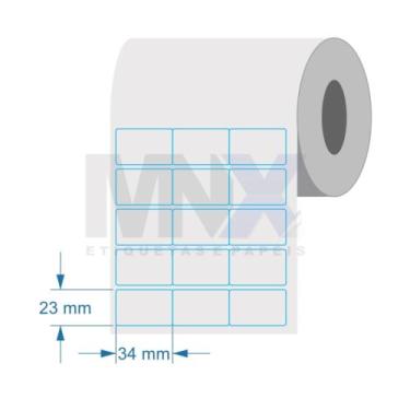 Imagem de Etiqueta Adesiva 34X23 mm Couchê 3 Colunas 1 Rolo Cod 1001 - MNX
