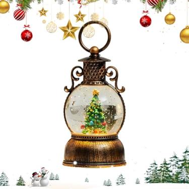 Imagem de Bohany Globo De Neve De Natal - Temporizador De 6 Horas Com Alça,Globo De Neve Iluminado Para Mesa De Natal,Para Debaixo Da Árvore Lareira Sala De Estar Quarto Parapeito Da Janela Amigos Adolescentes