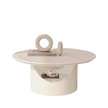 Imagem de Mesa de centro moderna simples mesa de centro de vidro sala de estar mesa redonda pequena elegante mesa de centro de vidro mesa de quarto (A)