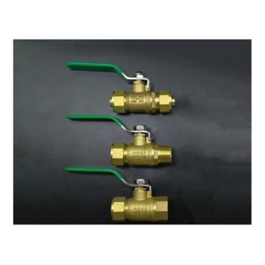Imagem de 1216 1418 1620 2025 2632 PEX-AL-PEX 1/5.1 cm 3/10.2 cm 2.5 cm macho fêmea latão válvula de esfera para aquecimento solar de piso (2025 verde)