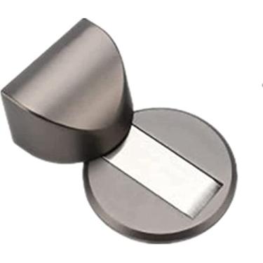 Imagem de LIFOND Batente de porta montado na parede, batente de porta sem perfuração com trava, magnético anticolisão silencioso, batente de porta de altura ajustável invisível montado no chão, para porta de