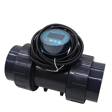 Imagem de DN25 Cálculo de fluxo grande RS485 LCD DIGITAL FLOWMETER Medidor de PVC Resistência a Ácidos Sensor de Fluxo UPVC 3% Precisão 1 peça
