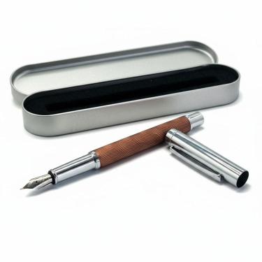 Imagem de Caneta Tinteiro Executiva Pena Cobre Caixa Metal 0,5Mm Luxo