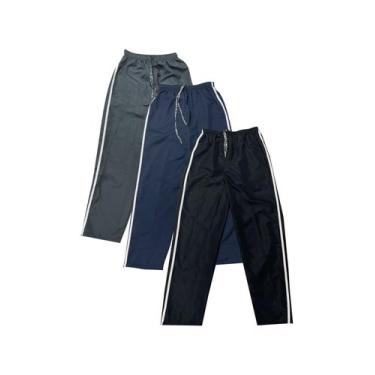 Imagem de Kit Com 3 Calça Tactel Básica Masculina - Wju Jeans, Colorido, P