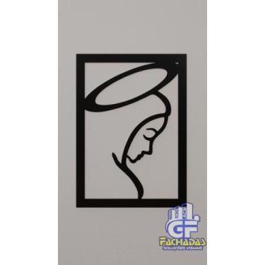 Imagem de Quadro em MDF santa. - GF-Fachadas-ACM, Preto, 250g