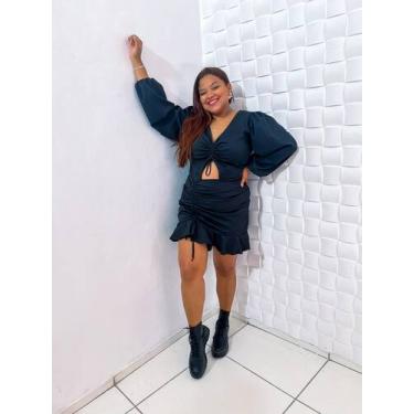 Imagem de Vestido Midi Brenda Plus Size - Donna Marry, Vermelho, 50