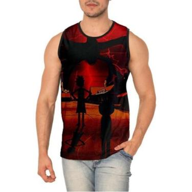 Imagem de Camiseta Regata Rick And Morty Stranger Things Ref:610 - smoke, Preto,