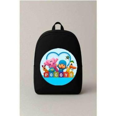 Imagem de Mochila Escolar Estampada Pocoyo Fofinho Bolsa Ideal Para Passeios e V