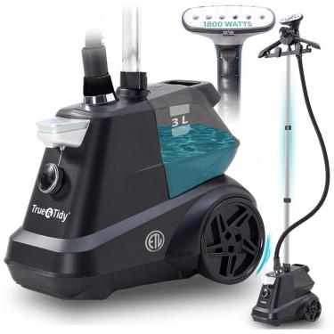 Imagem de True Tidy Steamer de Roupa de Pé Industrial Pesado para Comércio e Residência, 1800 watts, Reservatório de Água XL 3L, 90 minutos de Vapor
