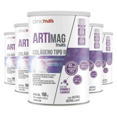 Imagem de Kit 5 Artimag Mais Clinicmais Colágeno Tipo 2 150G Neutro