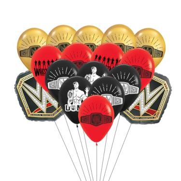 Imagem de Balões de luta livre decorações de aniversário luta livre boxe fósforo suprimentos de festa tema boxe lembrancinhas balão - 17 peças