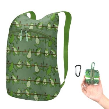 Imagem de BeeGreen Mochila ultraleve à prova d'água para mulheres e homens, mochilas modernas simples para viagens, compras e uso diário, mochila dobrável, tamanho de bolso, alças largas