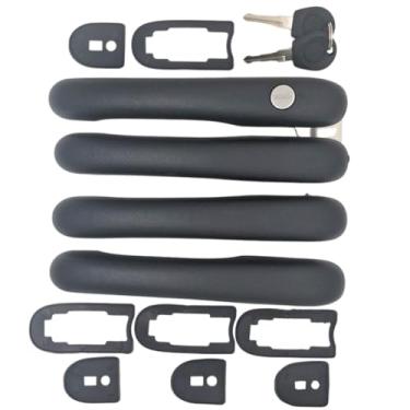 Imagem de Kit 4 Maçanetas Externas VW Santana e Quantum, Dianteiras e Traseiras, Após 1998, Preto