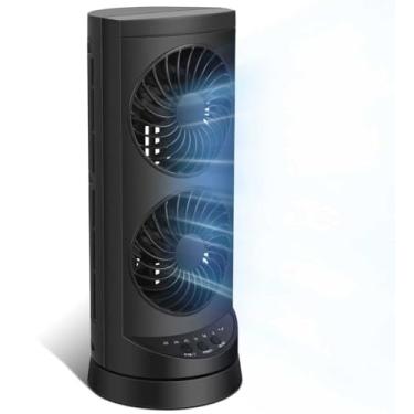 Imagem de Ventilador de torre, ventilador de resfriamento silencioso oscilante portátil de 106 cm com controle remoto, 3 modos e configurações de velocidade, temporizador embutido, visor de LED, ventiladores de