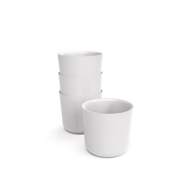 Imagem de EKOBO Conjunto de 4 copos infantis de bambu, 227 g, nuvem, copo aberto, nuvem, leve, durável e seguro para lava-louças, copo infantil reutilizável e ecológico para casa, viagem, piqueniques