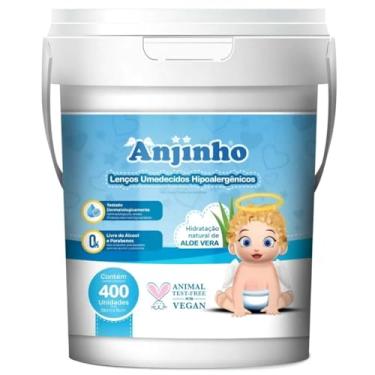 Imagem de Lenços Umedecidos para Bebê Balde com 400 Unidades BaldeToalhas Umedecidas com Aloe Vera (Azul, 01 Balde)