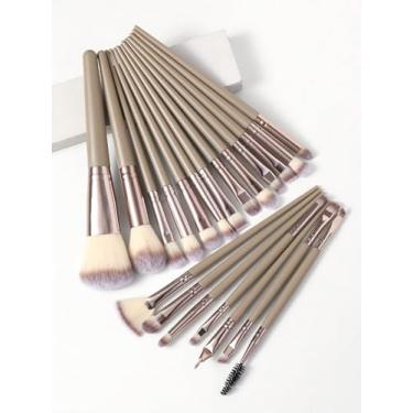 Imagem de 20 conjuntos de pincéis de maquiagem poderosos pincéis de maquiagem pincel de blush para sombra, pincel delineador para líquido, creme e pó - pincel de polimento, mistura e rosto (XBJ)