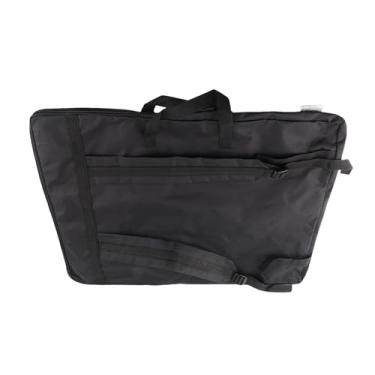Imagem de AYNEFY Bolsa de Fácil Tomada do Portfólio do Artista, Mochila Ajustável de Lona para Materiais de Arte, Sacola de Grande Capacidade para Viagens e Estudantes (Preto)