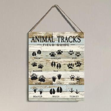 Imagem de Cabana rústica sala de aula parque nacional decoração de parede caça acampamento floresta quarto montanha parede arte decoração animal trilhos guia de campo placa de parede presentes - Grain2