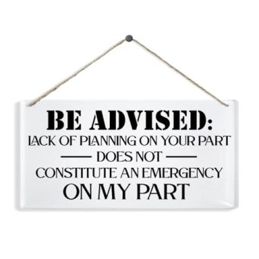 Imagem de Placa de escritório engraçada, Lack of Planning Does Not Constitute an Emergency on my Part Sign, placa decorativa de parede acrílica, placas de porta engraçadas, decoração de trabalho, decoração de