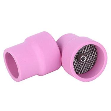 Imagem de 2 peças de copo de solda de cerâmica para tocha WP9 WP20 WP25 Tig 2,4 mm de espessura para equipamento de soldagem TIG