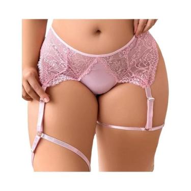 Imagem de Calcinha De Renda Grande Tamanho Com Suspensório Ajustável, Levanta O 