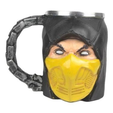 Imagem de Caneca Scorpion Mortal Kombat Inox Resina 3D
