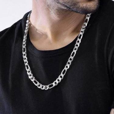 Imagem de Colar masculino de aço inoxidável, liso, corrente fígaro, banhado a ouro/prata/preto, 9 mm de largura, 45 a 81 cm, joia clássica feminina, 28inch, Aço inoxidável, Sem Pedra Preciosa