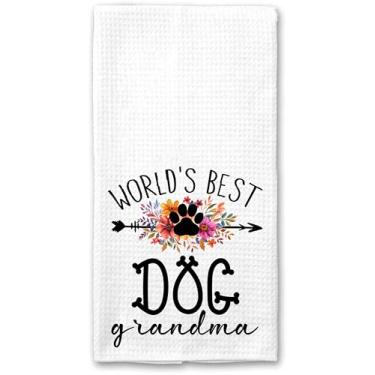 Imagem de World's Best Dog Toalha - Prato - Aniversário - Grandma Kitchen - Cachorro fofo - Toalha de mão