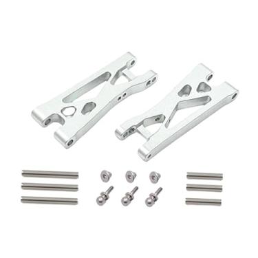 Imagem de Fenteer Conjunto de 2 peças de braços oscilantes traseiros inferiores para upgrade do kit de suspensão do modelo para Wltoys 244016 na escala 1/24, Prata