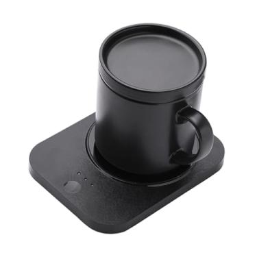 Imagem de YWJLQH Aquecedor Elétrico de Canecas de Café com Controle de Temperatura, Base Aquecedora Sem Fio para Restaurantes, Preto