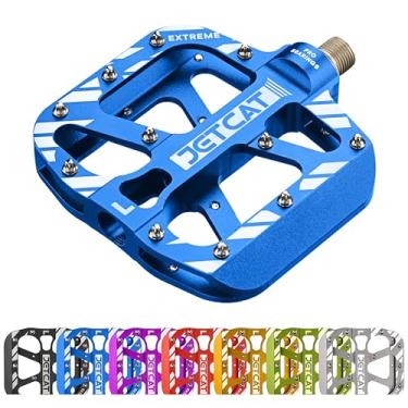 Imagem de JETCAT Pedais de Mountain Bike - Pedais de BTT planos, pedais de bicicleta para BMX MTN Road Gravel EBike, pedais BMX, pedais planos, pedais de bicicleta de estrada, peças especializadas, metal