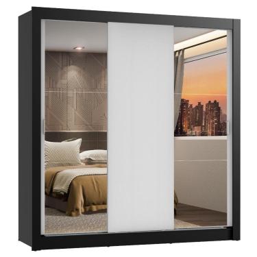 Imagem de Guarda Roupa 3 Portas de Correr Espelhos 2 Gavetas Madesa