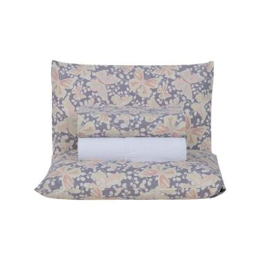 Imagem de Jogo De Lençol 4 Peças Casal Percal 180 Fios Homme 60% Algodão 40% Poliéster - Peplum Salmão