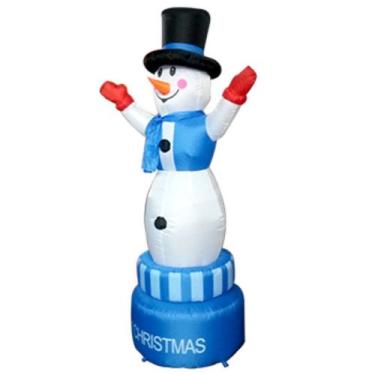 Imagem de Boneco De Neve Inflavel Giratorio 1,80 M para Decoracao de Natal (Q2-2