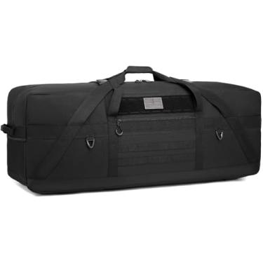 Imagem de Bolsa esportiva extra grande para viagem – Bolsa esportiva resistente de 125 L com vários bolsos para equipamentos de acampamento, viagem, armazenamento de tendas, equipamentos esportivos, Preto