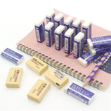 Imagem de Pacote com 10 borrachas de lápis premium sem látex grandes borrachas fortes para escola material de escritório para exames de estudante arte artesanato