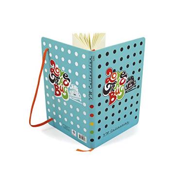 Imagem de BRISA Coleção VW – Caderno Volkswagen - Livro de escrita, forrado com encadernação de capa dura em design de besouro DIN A5 (Love That Bug/azul)