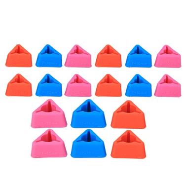 Imagem de Pontas de agulhas de tricô triangulares Protetores de ponto de malha de silicone Acessórios de costura Pontos seguros evitam escorregar para tricô Crochê Crafters Cor aleatória