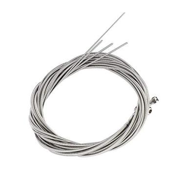 Imagem de XUXHOU Acessórios de Peças de Reposição de Corda de Baixo Elétrico, Conjunto de Cordas de Aço Inoxidável de 5 Peças para Baixistas Acústicos Primários, Prata