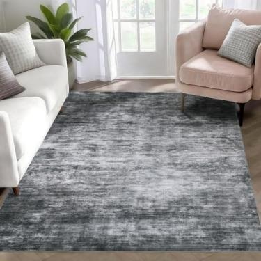 Imagem de WILLSUN Tapetes de área laváveis, tapetes antiderrapantes boho de 10 x 15 cm para sala de estar, quarto, tapete vintage lavável na máquina, tapete com estampa floral interna para decoração de casa