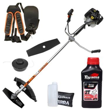 Imagem de Roçadeira Terra Grh520 Faca 2 Pontas + óleo Toyama 2 Tempos