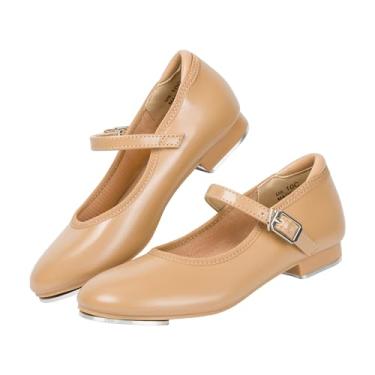 Imagem de Dynadans Tênis infantil unissex Mary Jane sem cadarço, Marrom, 13 Little Kid