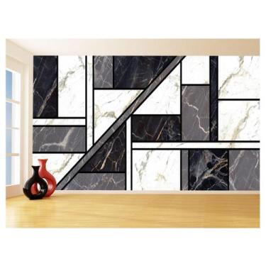 Imagem de Papel De Parede 3D Estilo Marmore Cores Formas 3,5M Mbr26 - Você Decor
