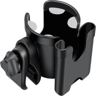 Imagem de Suporte Universal 2-em-1 para Copo e Celular Carrinhos de Bebê Bicicletas Cadeiras Rodas Andadores - Multifuncional com Flap Silicone Fixação Rotativa 360 Graus Materiais Instalação Fácil