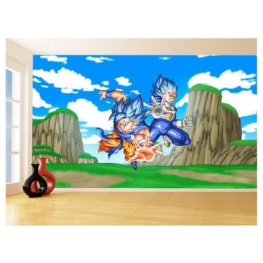 Imagem de Papel De Parede Dragon Ball Goku Vegeta Anime 3,5M Dbz497 - Você Decor